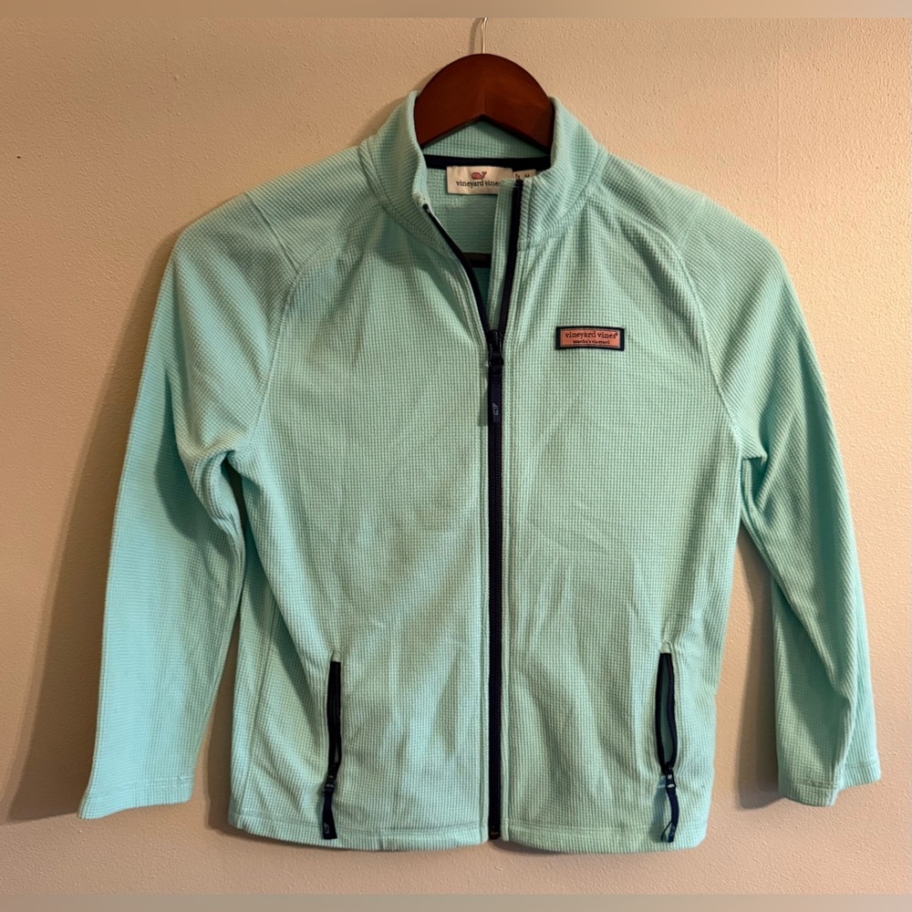 Vineyard Vines Girls Zip Light Jacket Blue - Size Medium- EUC